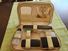 altes Reisenecessaire Kulturtasche retro Lederoptik *vintage* beige