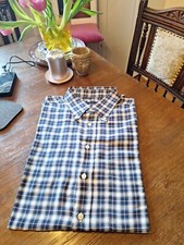 Jones Armstrong, Herrenhemd, Gr.XL, Sport, Blau-Weiß Kariert, Langarm