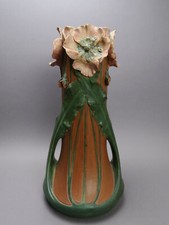 Vase Jugendstil Julius Dressler Jbd Austrian 1882-1945 1055 Mohnblumen ca.52,5cm