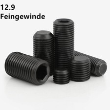 Feingewinde Schwarz 12,9 Stahl