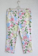 BRAX Damenhose 'MARON', Weiß mit Blumendekor, Größe 46, 36/32, Baumwollmischung