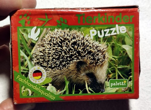 Kleines puzzle tierkinder igel - puzzle,