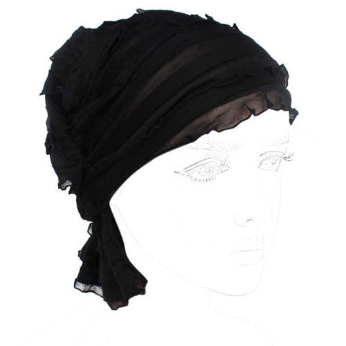 Women ruffled elastic turban - women,