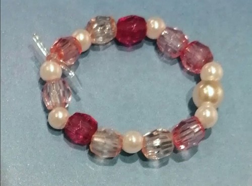 Rosa weiß stapelbar - , boho