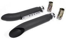 Auspuff Endtopf Schalldämpfer Custom Schwarz Turn Out kurz für Harley Davidson