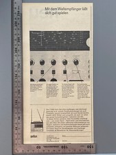 Braun Weltempfänger T 1000 Radio Original 1965 Vintage Advert Werbung Reklame