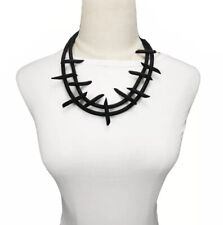 Kautschuk / Silikon / Gummi Kette Collier Armband "Stacheldraht"