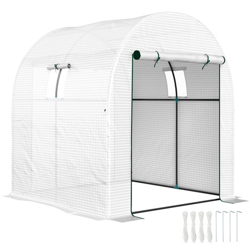 Polytunnel gewächshaus weiß - gewächshaus,