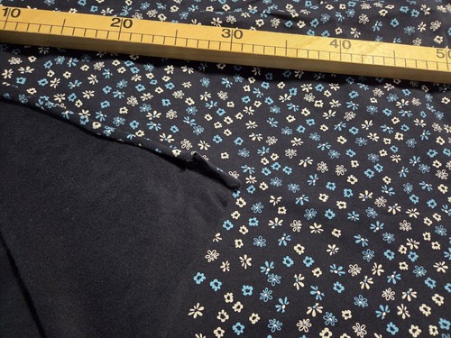 Sommersweat blumen blau 50cm - sommersweat,