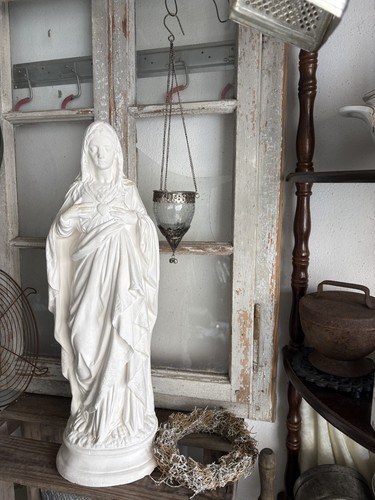Alte madonna figur weiß - alte,