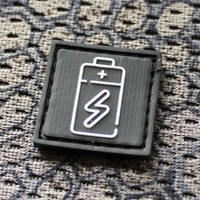 Mini PVC Patch Abzeichen Batterie Autark Blackout Survival Bushcraft Urban EDC