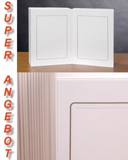 Leporello für 50 Fotos 13x18 - weiß mit Goldkante - alle Passepartouts eckig