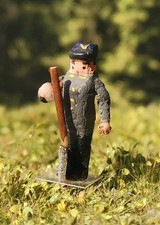 Preiser Holz H0 S 04 Bahnbeamter mit Schaufel Figuren alt antik 50er Jahre