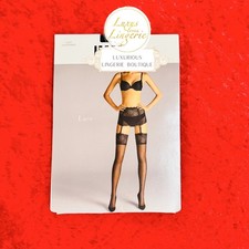 LACE STOCKING by Wolford M Medium black schwarz Straps Strümpfe Strapse