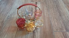 6 Bunte Vintage Schnapsgläser