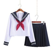 Mädchen Japanisch Hoch Schuluniform Matrose Anzug Cosplay Kostüm JK Outfit Anime
