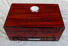 Angelo Humidor Set für ca.10 Zigarren Ascher+ Cutter Bohrer Befeuchter Neu! 0750