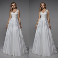 Satin Brautkleider ärmellos