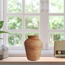 Hand gewebte Rattan-Blumenvase