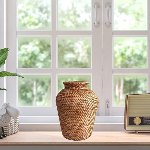 Hand gewebte rattan blumenvase - hand, rattan-blumenvase