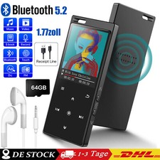 MP3 Player Bluetooth Sport MusikPlayer 64GB HiFi Video,Radio,Aufnahme MP4 Player