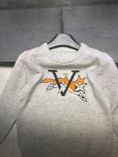 gray vintage jacquard sweater