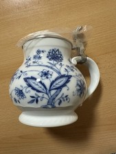 Zwiebelmuster Royal Tettau Krug mit Deckel Bierkrug Porzellan