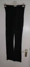 Legging Stretch-Hose Schlupfhose schwarz mit weißen Nadelstreifen Gr. 36-38  S-M