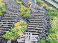 H0 1:87 alte Bahnschwellen Holz von Juweela Neu im Sortiment Eisenbahn Zubehör