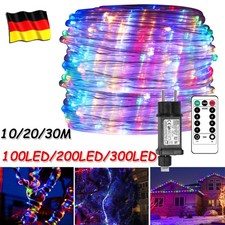 10M-30M LED Lichterschlauch Lichterkette Schlauch Leiste Wasserdicht Innen Außen