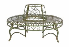 Rundbank Landhausstil Baumbank