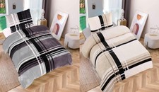 Winter Bettwäsche Teddy Plüsch gestreift modern Nicki Kuschelig Warm Fleece