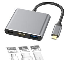 HDMI Typ C HUB HDMI Adapter USB C zu HDMI Adapter Splitter USB 3.1 3.0 Grau NEU