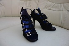 David Braun Gladiator Sandaletten Pumps,Gr. 37,  Schnalle schwarz Wildleder, Neu