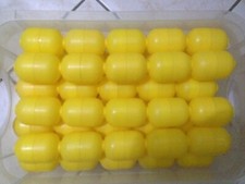 25 leere Ü-Ei Kapseln Hüllen in gelb - steckbar Hochzeit, basteln, Tombola