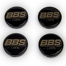 4 x BBS Nabendeckel Symbolscheibe 56mm 50 Jahre Bronze/Schwarz 2D 10025040