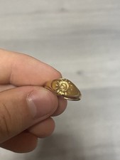 Y2k Ring Vintage Gold Damen Herren Vergoldet Schmuck Massiv