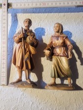 Zwei sehr alte Anri Krippenfiguren --  15er Größe   ---  2 Teilig