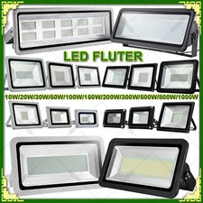 LED Flutlicht LED Fluter 10-1000W Außen Strahler Scheinwerfer Baustrahler Garten