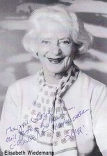 Autogramm - Elisabeth Wiedemann - Ein Herz und eine Seele