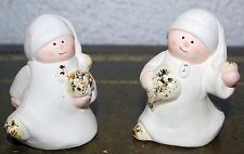 Wichtel Träumer 7,5 cm bis 8 cm hoch  2erSet  Figuren Terracotta Dekoration