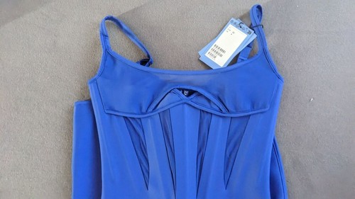 Mugler blau minikleid - x,