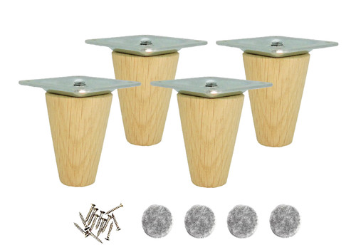 Möbelfüße aus eiche - 4x, –