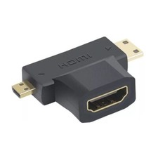 Mini HDMI auf HDMI, Micro&Mini HDMI Stecker auf HDMI Buchse Adapter 1080P@60Hz