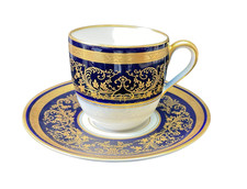 Prunk Mokkatasse kobaltblau Art Deco  Hutschenreuther Hohenberg