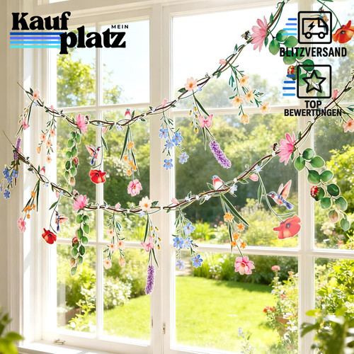 Wildblumen banner 2er set - 2er-set, 1,8m
