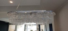 Glas kristall Große Kronleuchter Bar Licht. 1m Wie Neu modern silber 