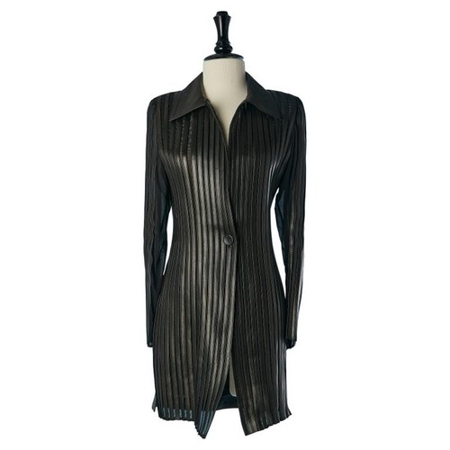 Jacke leder und - leder, seide