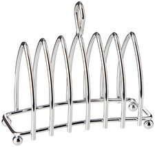 Toast halter aus - metall, silber