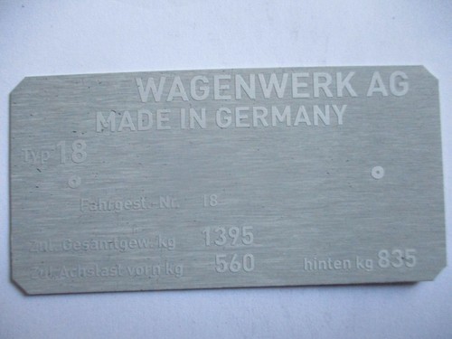 Typenschild schild für - schild,